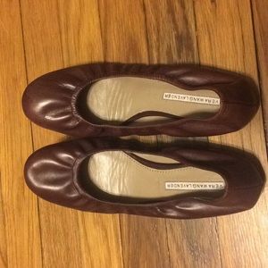 Vera Wang Lavender leather ballet flats